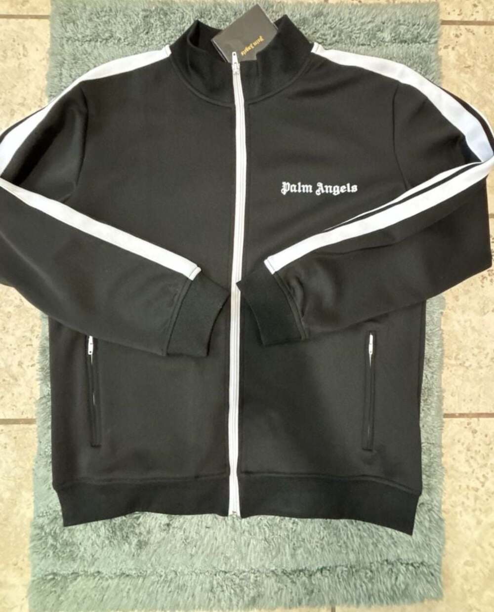 Palm Angels Classic Track Jacket Black White Size M
